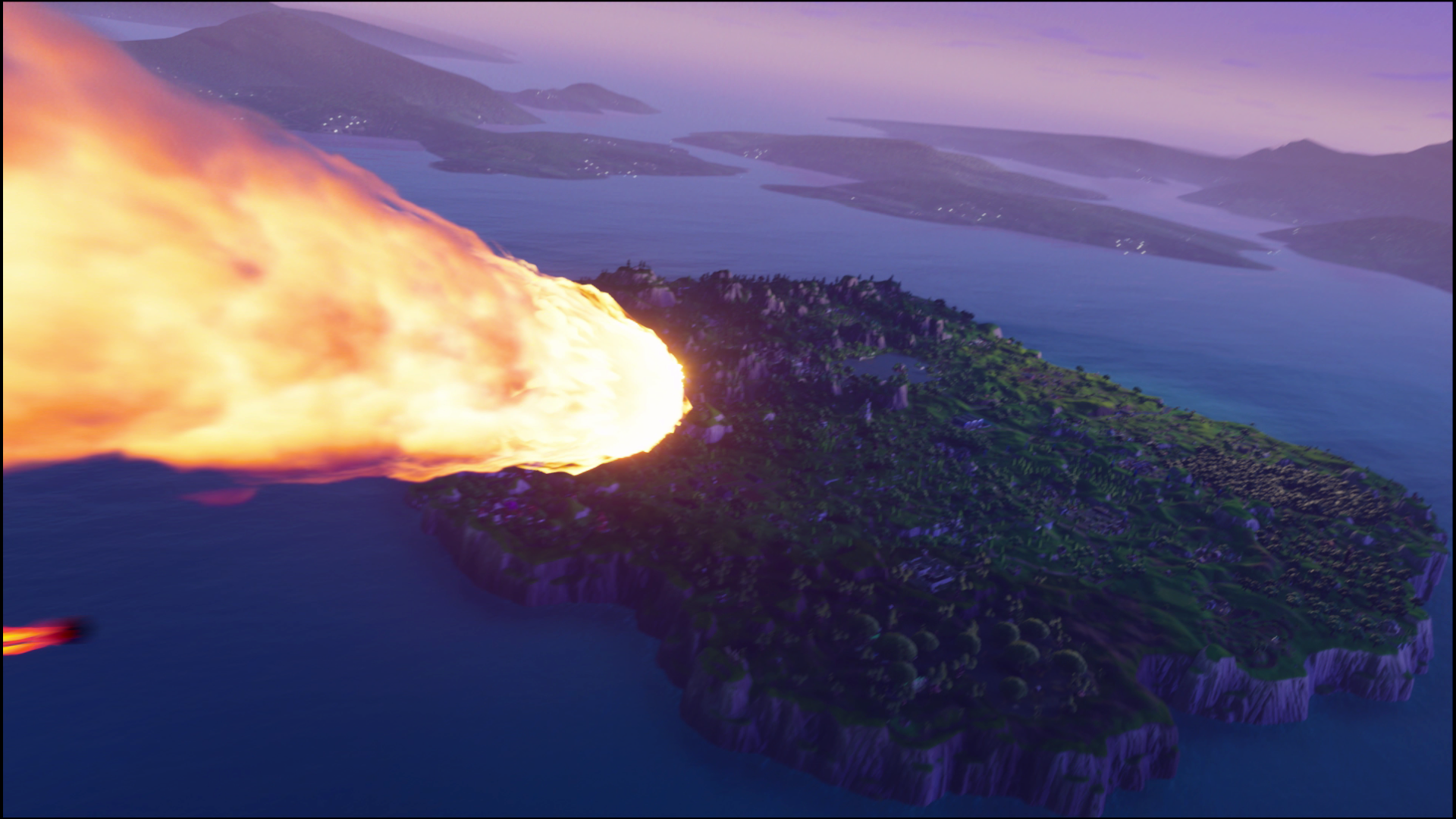 Fortnite Meteor Impact on Island HD Wallpaper