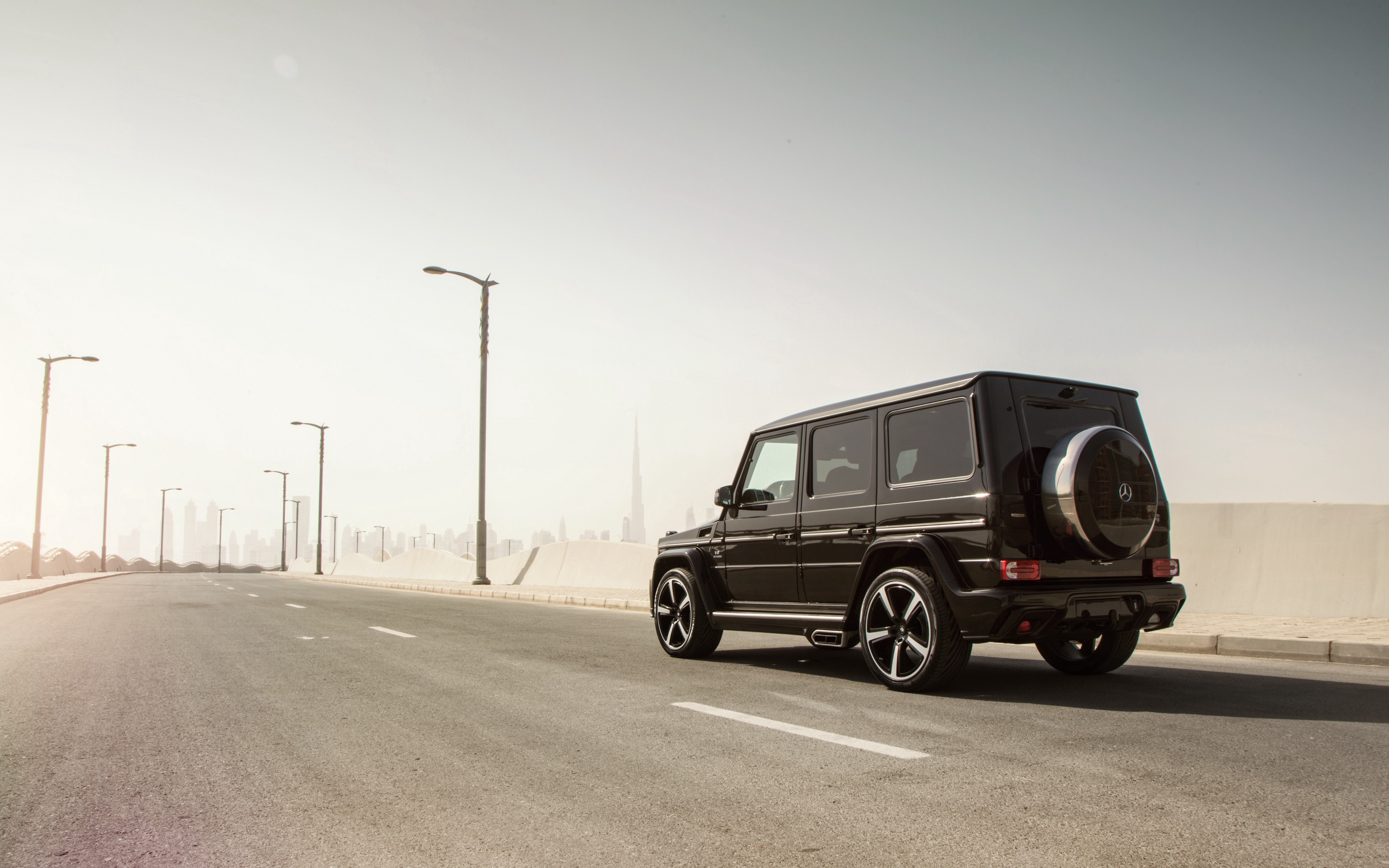 4K Mercedes-Benz G-Class on a road HD Wallpaper