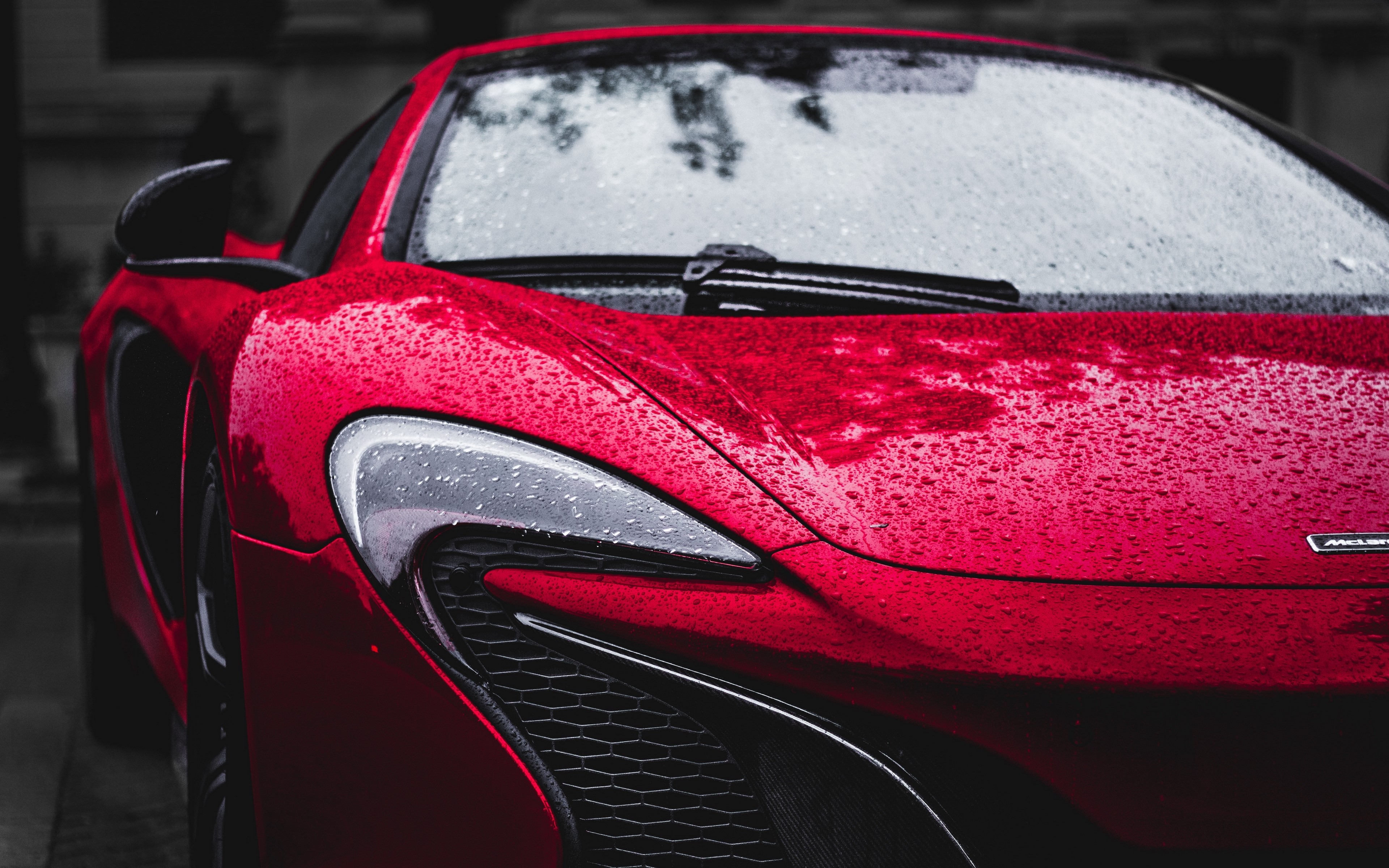 4K McLaren 650S car with water droplets HD Wallpaper