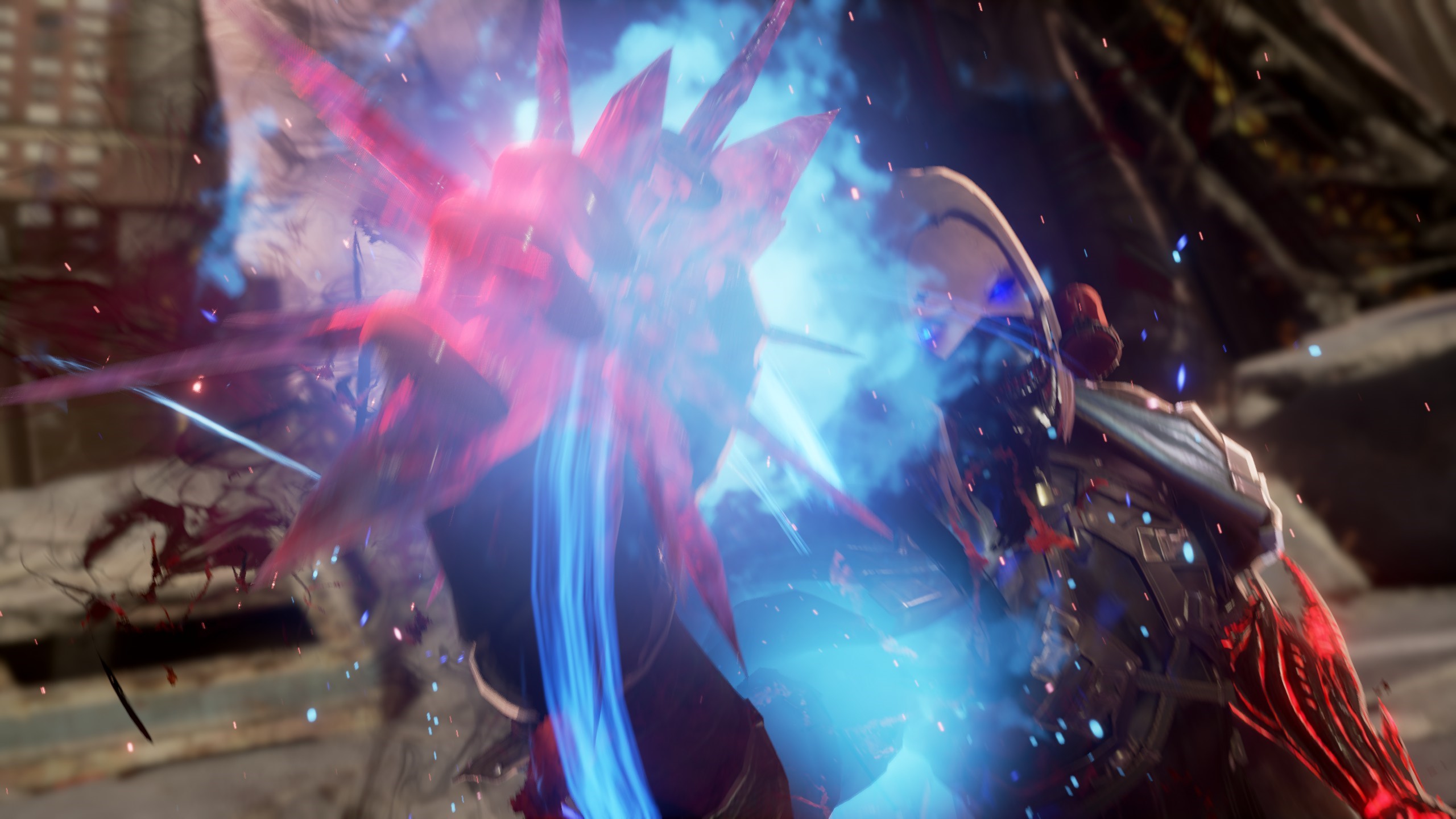 Character from Code Vein in combat with glowing red spikes HD Wallpaper