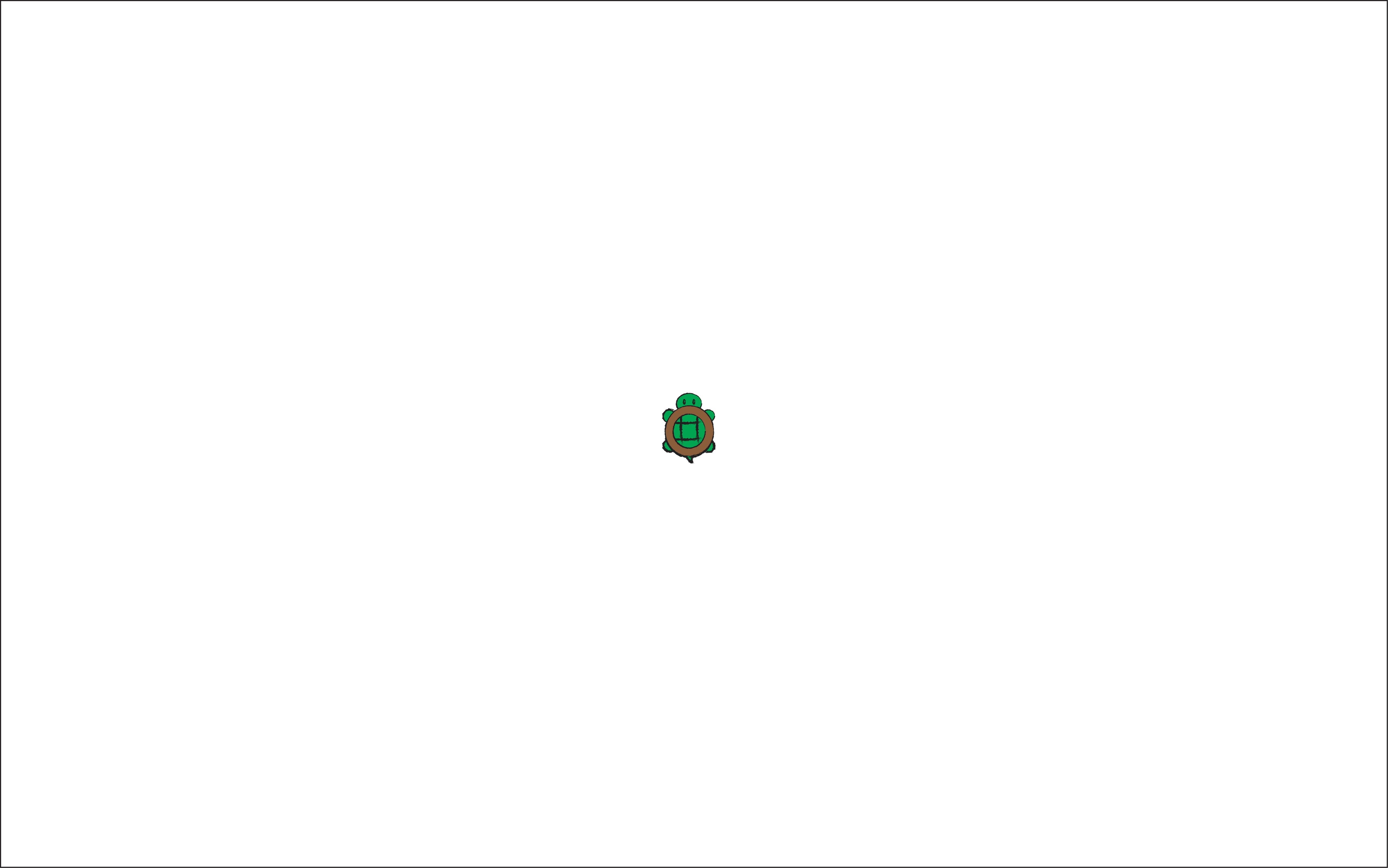 Minimalist turtle illustration HD Wallpaper