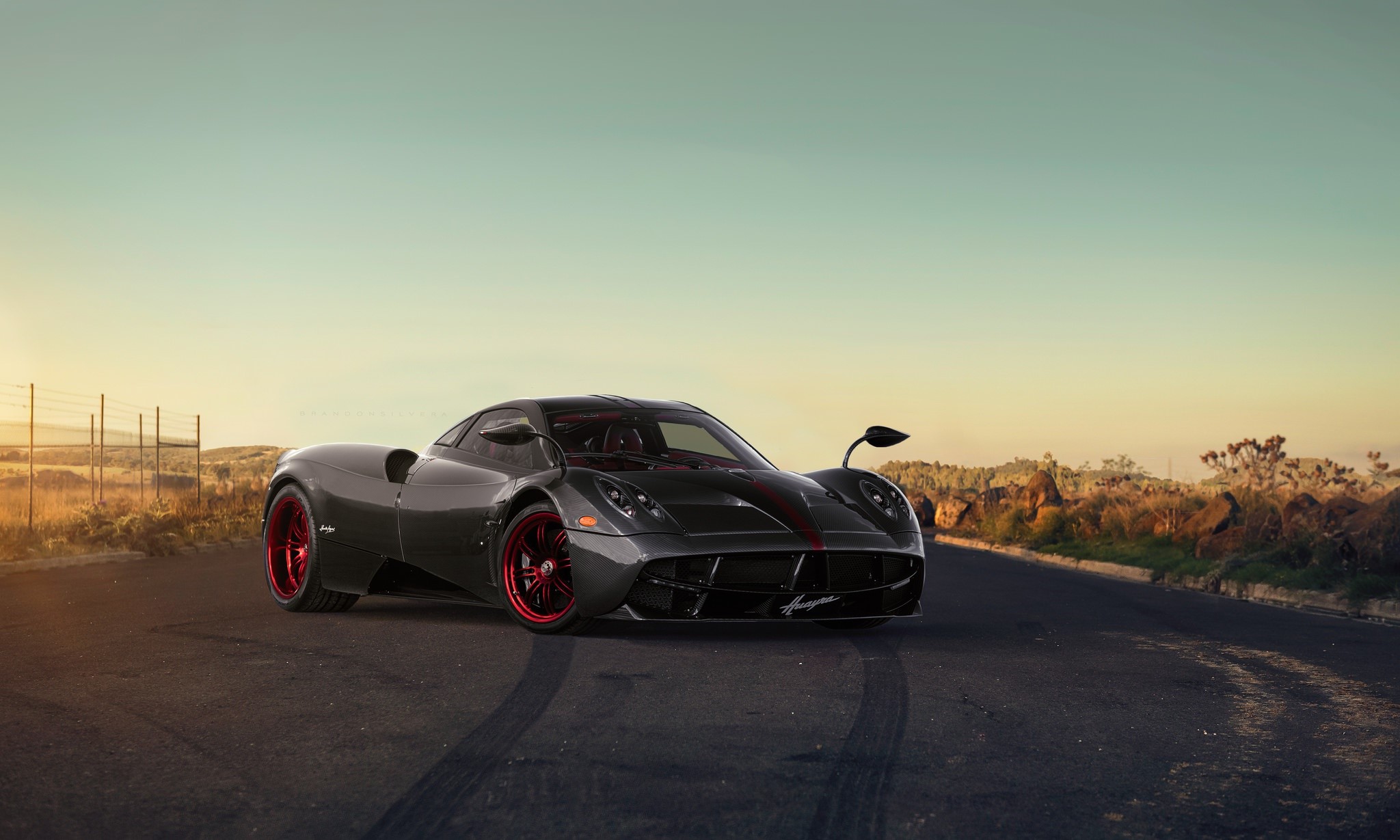 Pagani Huayra Roadster on asphalt road HD Wallpaper