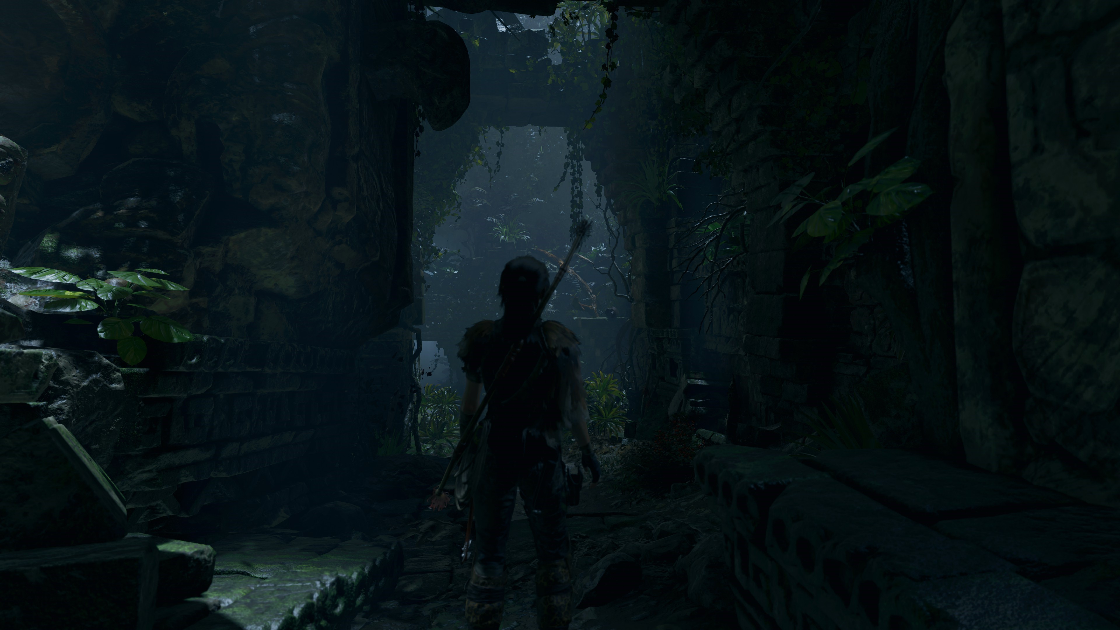 Lara Croft from Shadow of the Tomb Raider in ruins HD Wallpaper