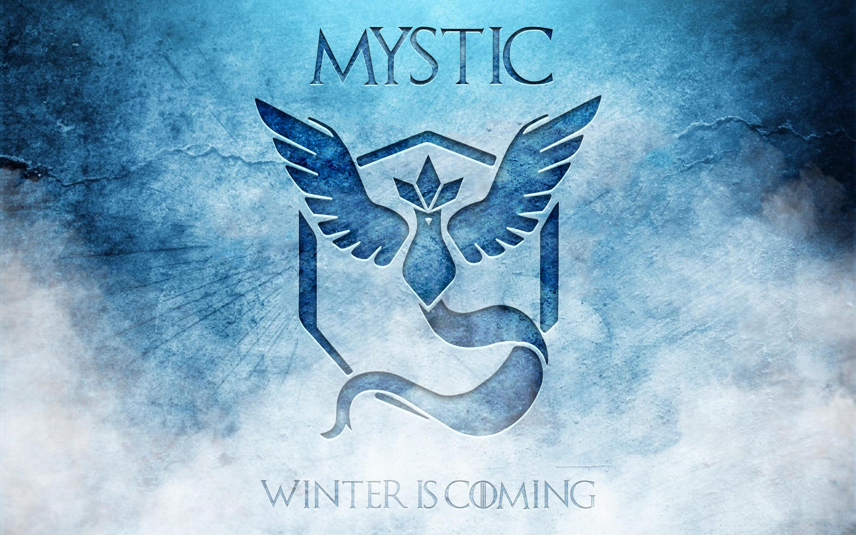 Team Mystic logo from Pokemon Go with 'Winter is Coming' HD Wallpaper