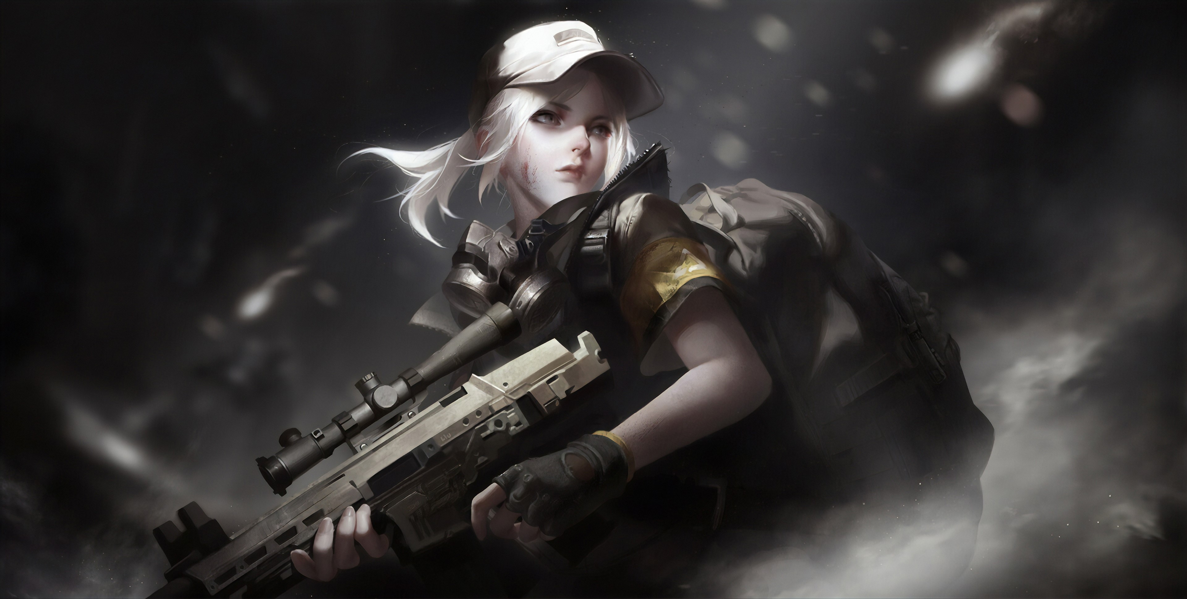 4K Digital Art of Fantasy Warrior Girl HD Wallpaper