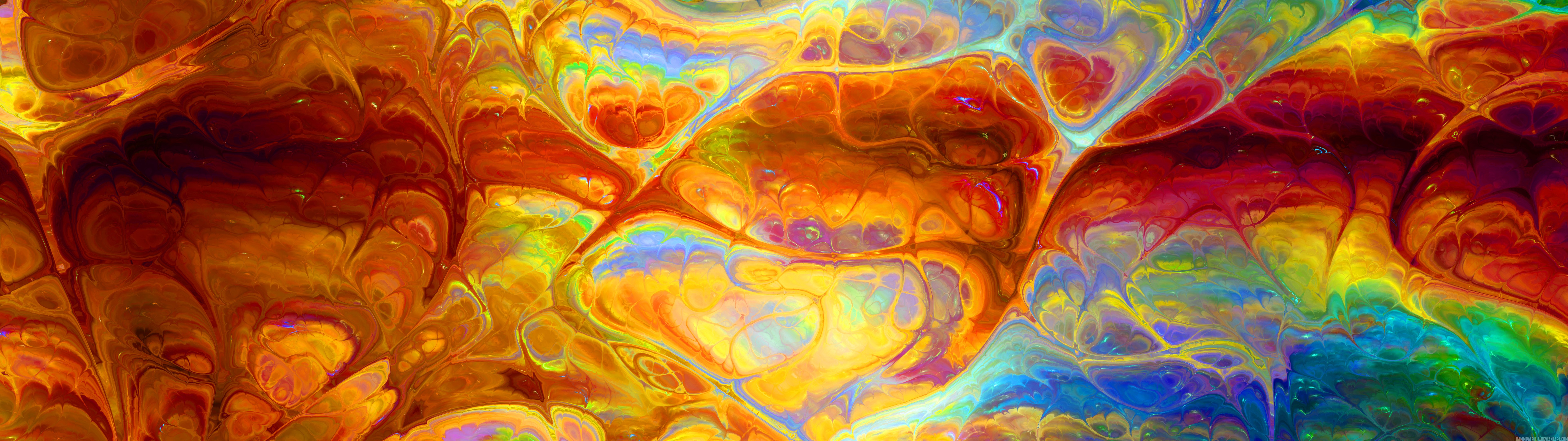 Abstract colorful liquid wide screen 4K HD Wallpaper