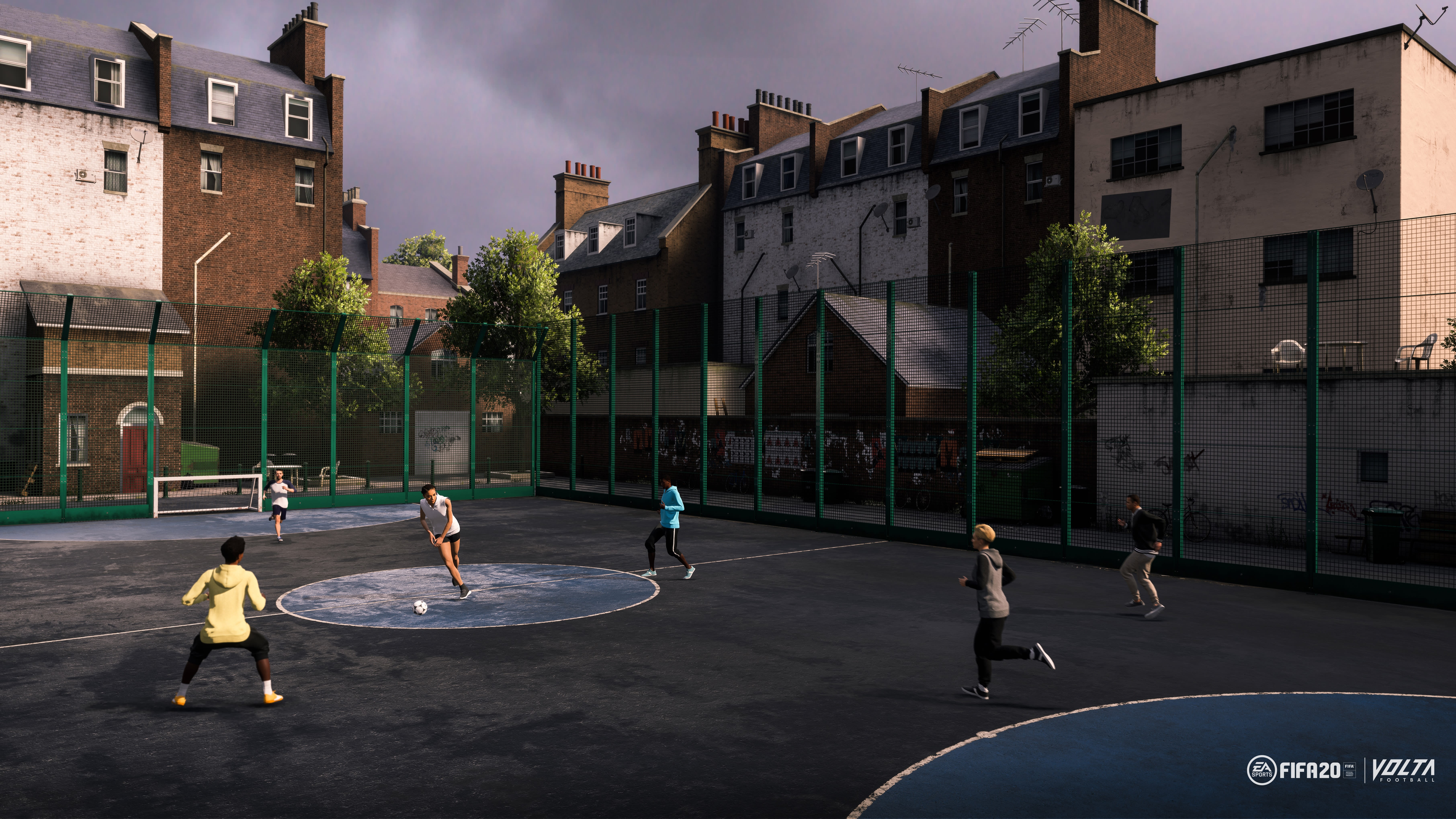 FIFA 20 Volta Football players on an urban court HD Wallpaper
